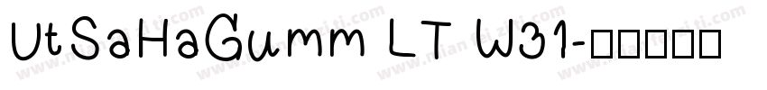 UtSaHaGumm LT W31字体转换